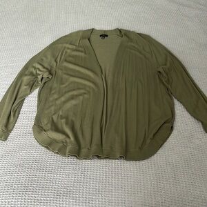 Talbots Petite XL green open cardigan